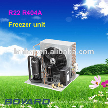 R404A r22 refrigerante compresor Marina unidad condensadora para sala de coold de alimentos de supermercado escaparate leche condensada fría